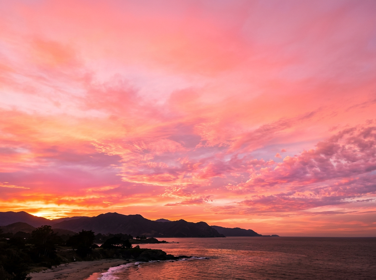 Beneath Pink Skies